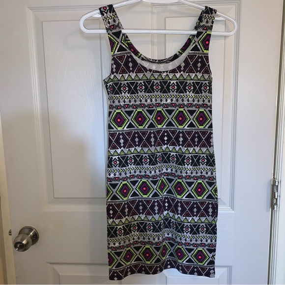 ✨FREE w/ $25 Purchase✨ Divided Cotton Bodycon Mini Dress Neon - Picture 2 of 8